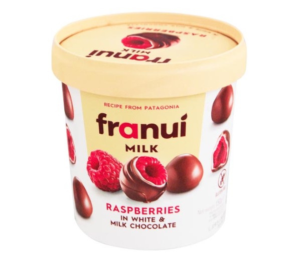 Franui Milk 150G - Frozen Raspberries In White & Milk Chocolate