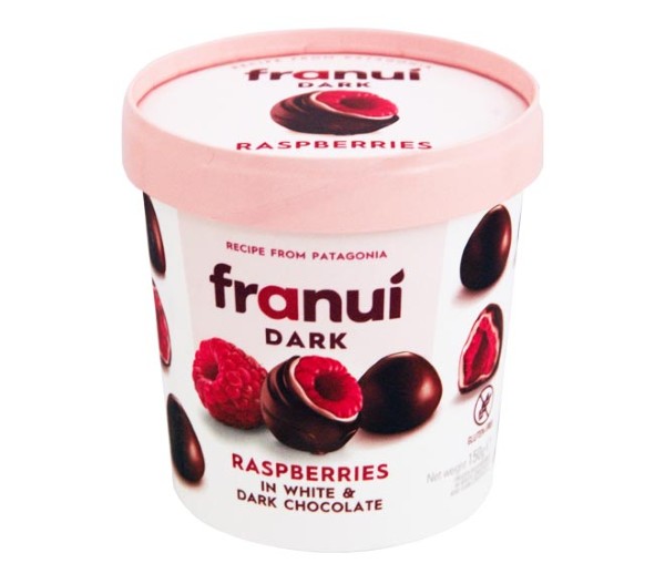 Franui Dark 150G - Frozen Raspberries In White & Dark Chocolate