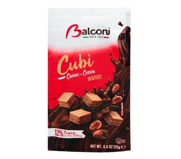 Balconi Milano Cubi Mini Wafers 125G - Cocoa