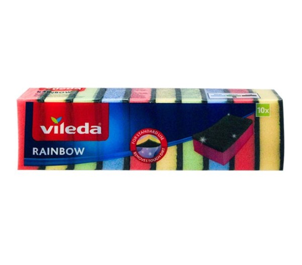 Sponges Scourer Vileda Rainbow 10Pcs