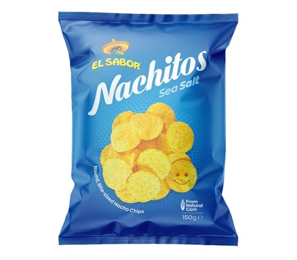 El Sabor Nachitos Chips 150G - Sea Salt