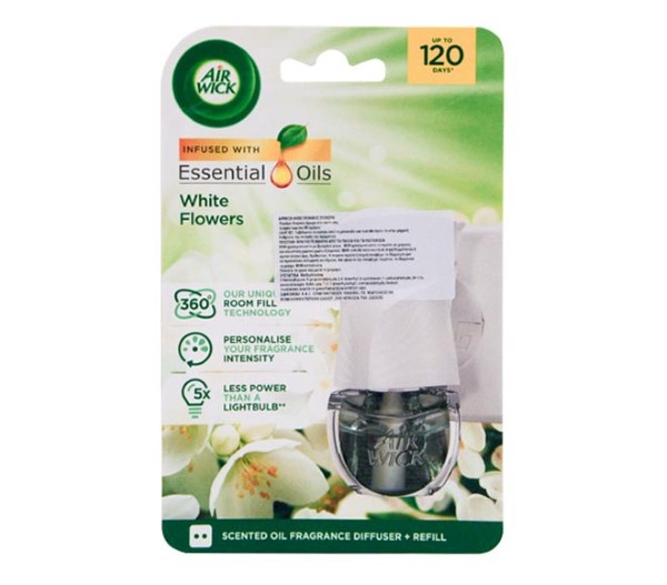Air Wick Diffuser Essential Oils & Refill 19Ml - White Flower