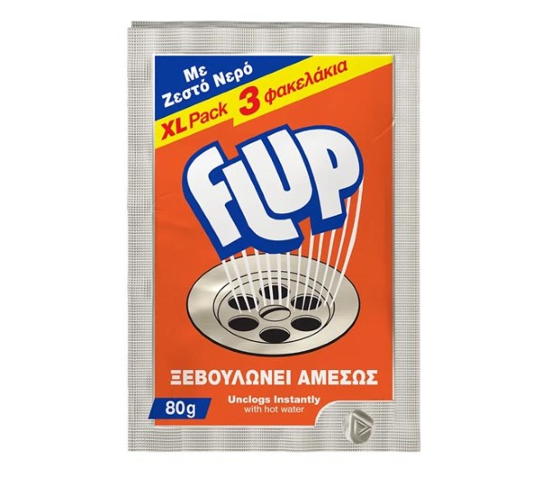 Flup Drain Opener With Hot Water 3X80G
