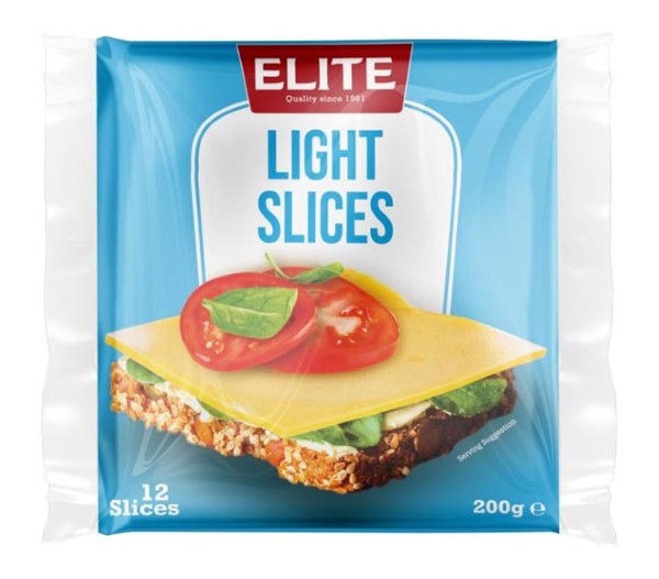 Cheese Elite Light Slices 200G (12Pcs)