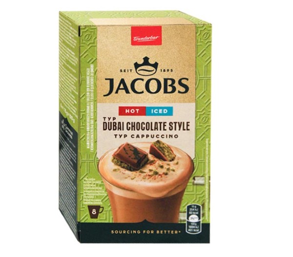 Sachets Jacobs Cappuccino Hot Or Iced 8X15G 120G - Dubai Chocolate Style