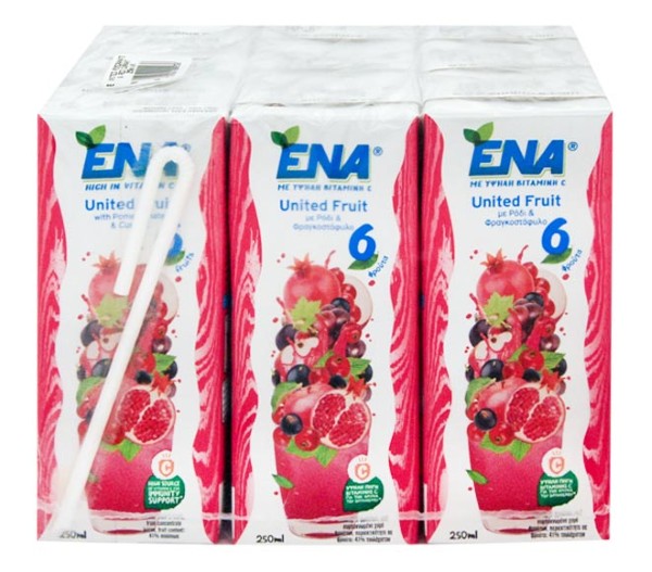 Ena United Fruit Nectar Pomegranate & Currant 9X250Ml