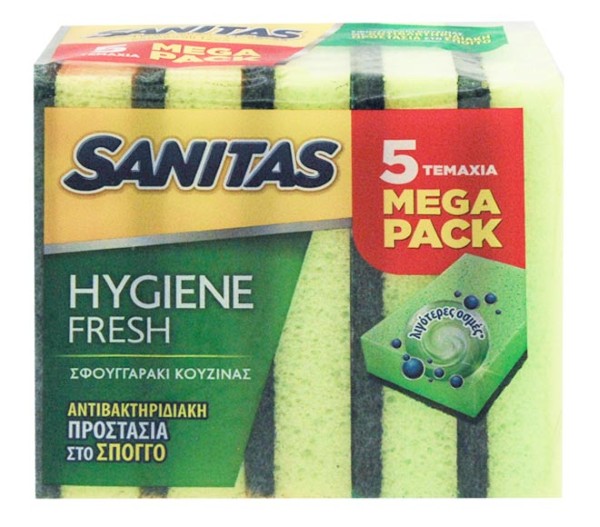 Sponges Scourer Sanitas Hygiene Fresh 5Pcs