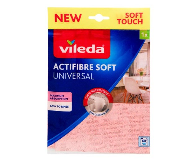 Cloth Vileda Pva Actifibre Soft Universal 27X32Cm - Pink