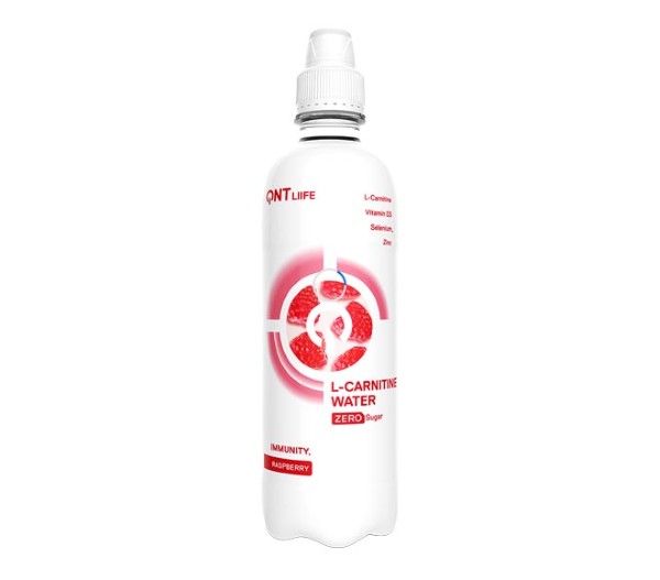 Qnt Liife L-Carnitine Water Zero Sugar 500Ml - Raspberry