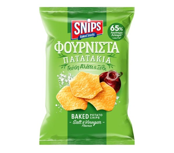 Snips Baked Potato Chips 160G - Salt & Vinegar Flavour