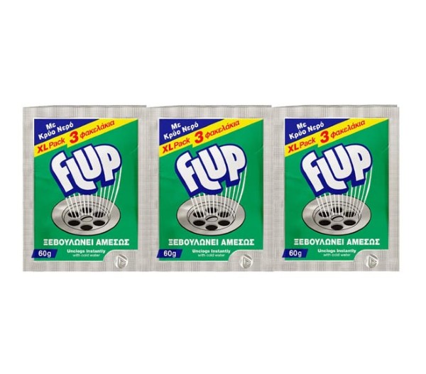 Flup Xl Pack Drain Opener With Cold Water 3X60G