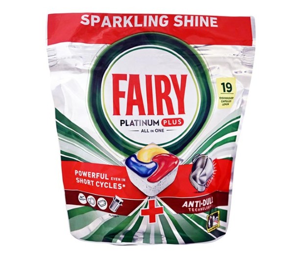 Fairy Platinum Plus All In One Dishwasher 19 Capsules 295G - Lemon