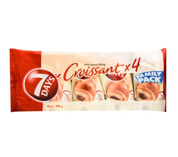 7Days Croissant With Cocoa Filling 4Pcs X 70G