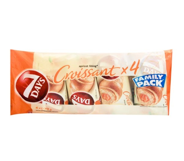 7Days Croissant With Apricot Filling 4Pcs X 70G