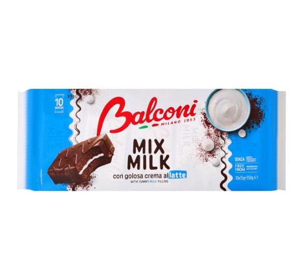Balconi Cake Bars 10X35G (350G) - Mix Milk
