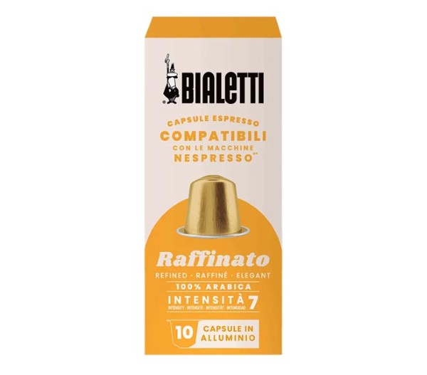 Bialetti Nespresso Compatible Capsules (Intencity 7) 50G (10 Caps) - Raffinato