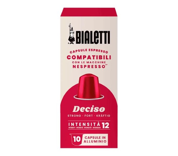 Bialetti Nespresso Compatible Capsules (Intencity 12) 50G (10 Caps) - Deciso