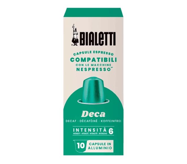 Bialetti Nespresso Compatible Capsules (Intencity 6) 50G (10 Caps) - Decaf