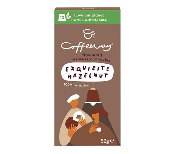 Coffeeway Flavoured Coffee 52G (10 Caps) - Exquisite Hazelnut