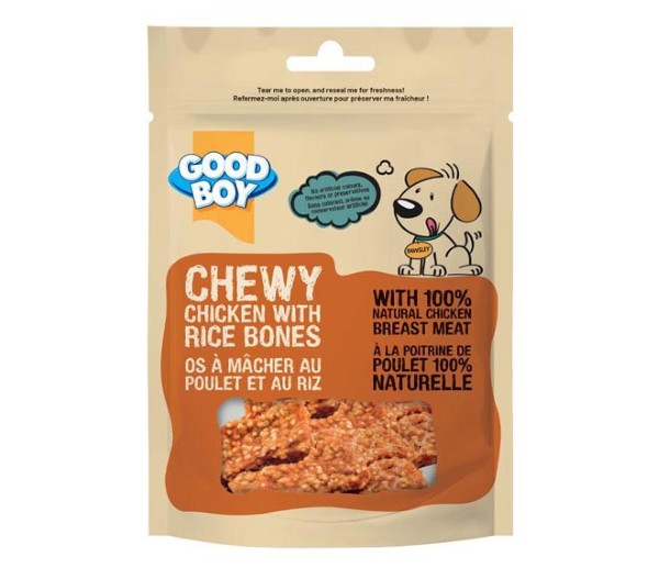 Dog Good Boy Chewy Chicken With Rice Bones 100G