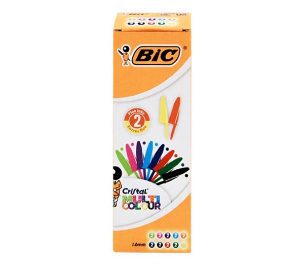Pen Bic Cristal Multi Colour 1.6Mm 20Pcs (10 Diferrent Colours)