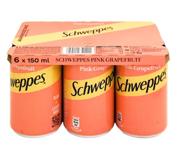 Can Schweppes Pink Grapefruit 6X150Ml