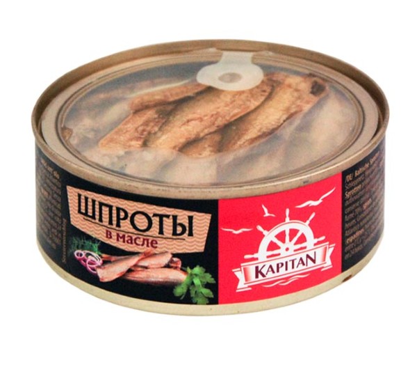 Kapitan Smoked Big Sprats In Oil 240G