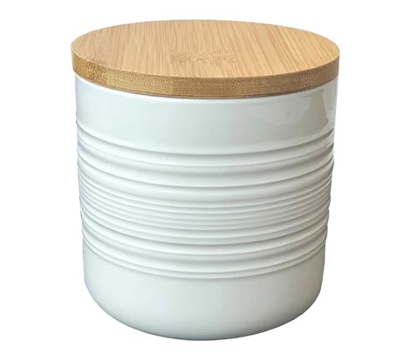 Jar With Wooden Lid 10X10X11Cm