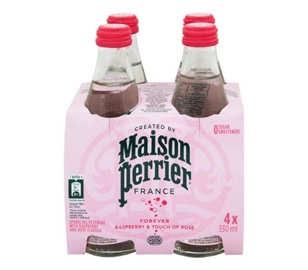 Maison Perrier Sparkling Water 4 X 330Ml - Forever Rasberry & A Touch Of Rose