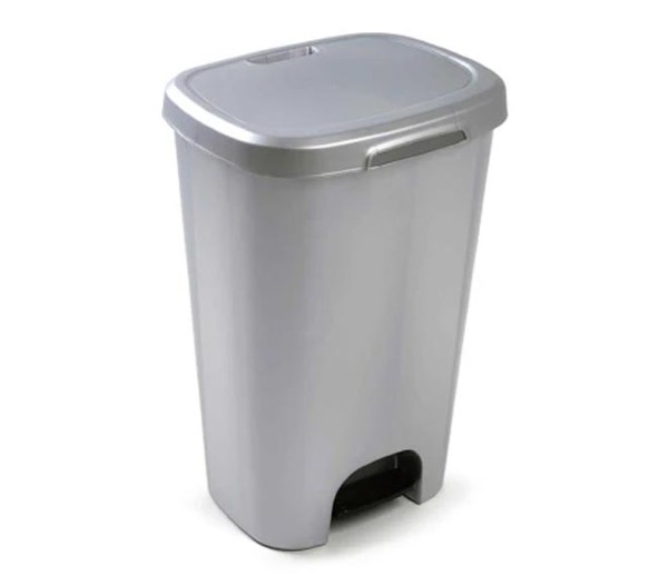 Plastic Forte Pedal Garbage Bin 50L - Grey
