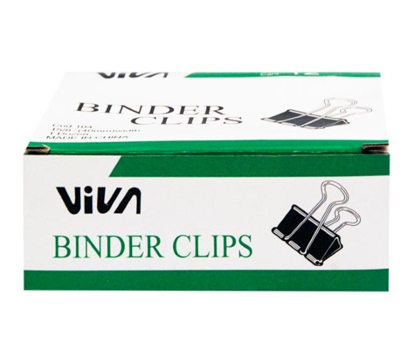 Binder Clips Viva 40Mm 12Pcs