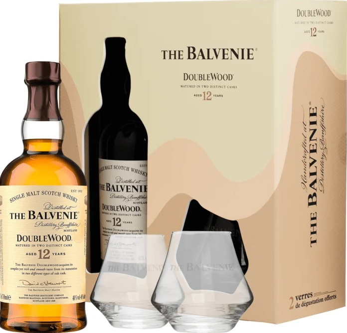THE BALVENIE DOUBLEWOOD 12Y WITH 2 GLASSES