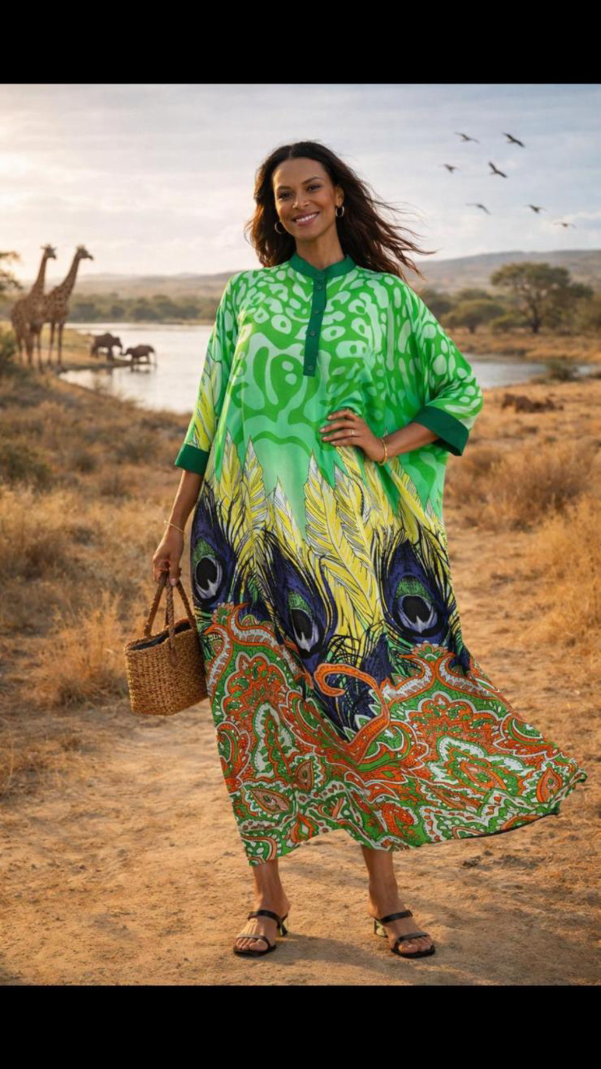 Green Lonn dress viscose