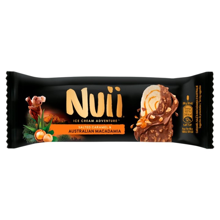 NUII Ice Cream Salted Caramel & Australian Macadamia 68G
