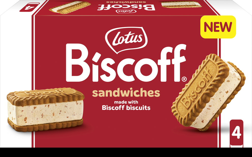 Ice Cream Lotus Biscoff Sandwiches 4X80Ml