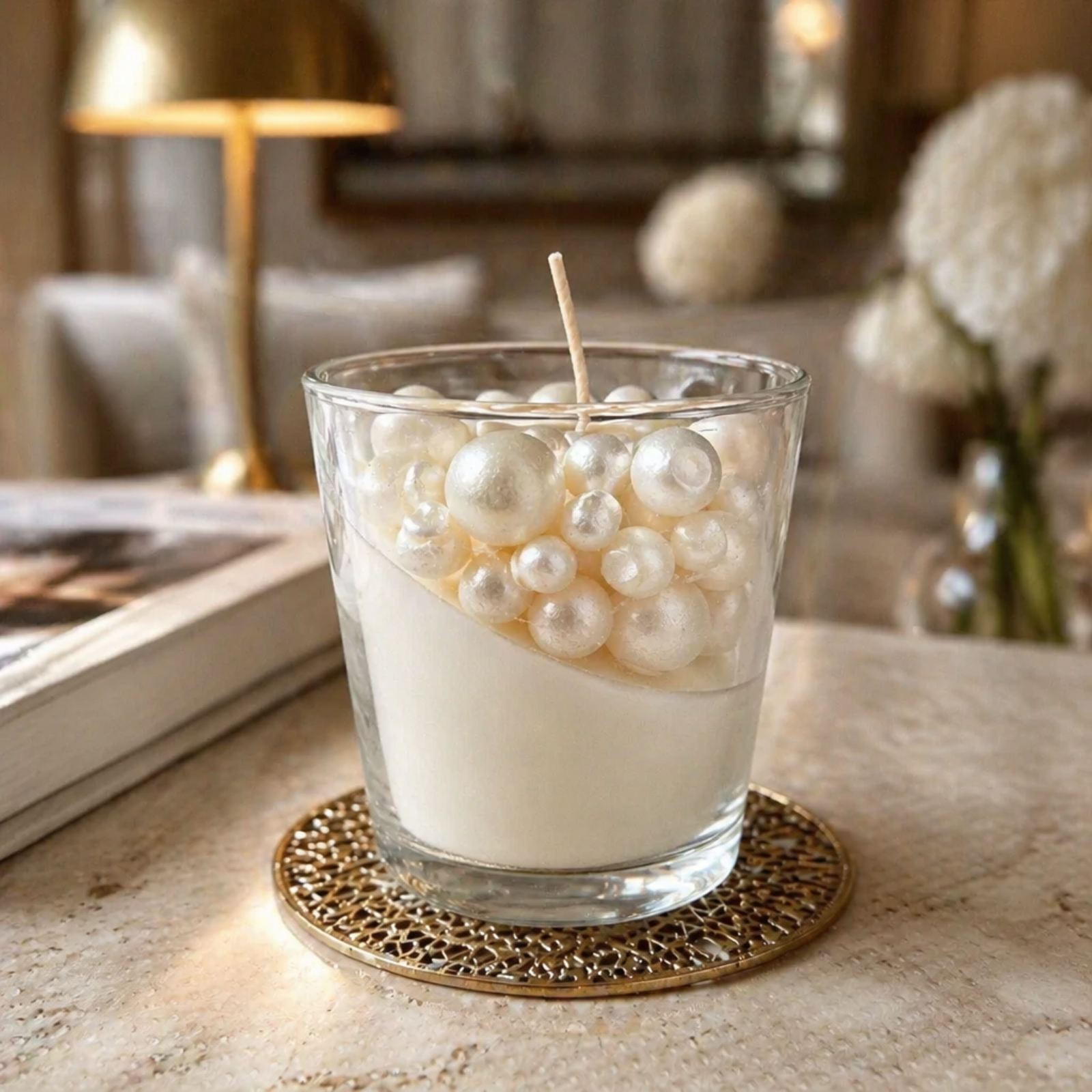 PEARL CANDLE WHITE