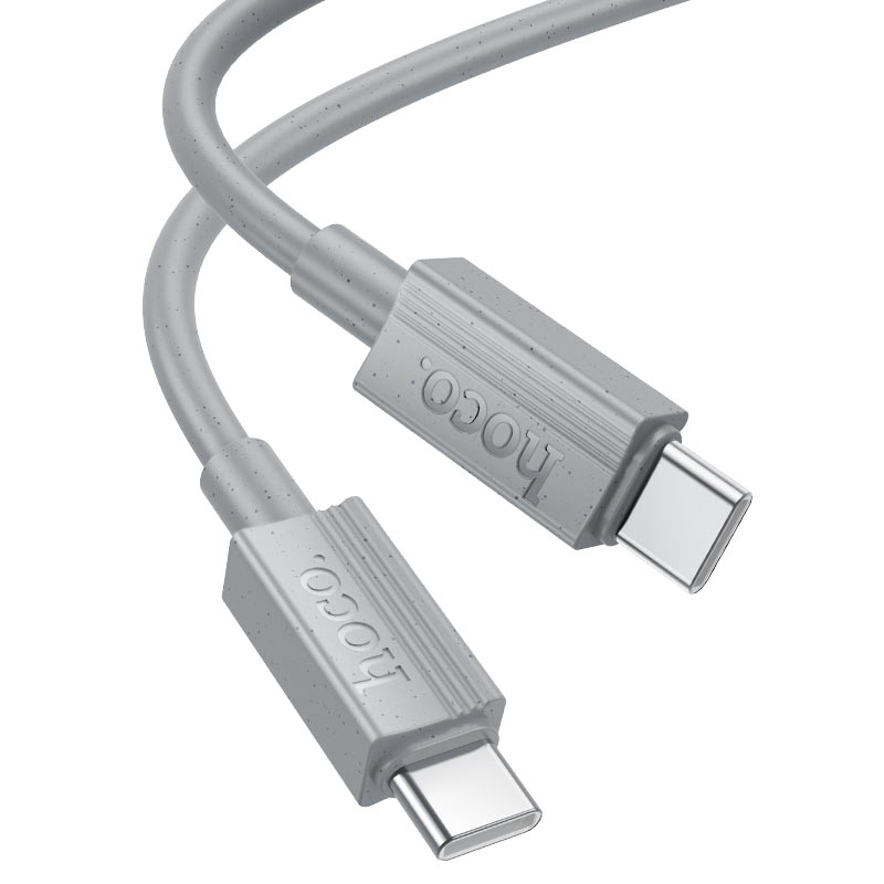 USB C cable to USB C Hoco 3A 60W 1m Grey