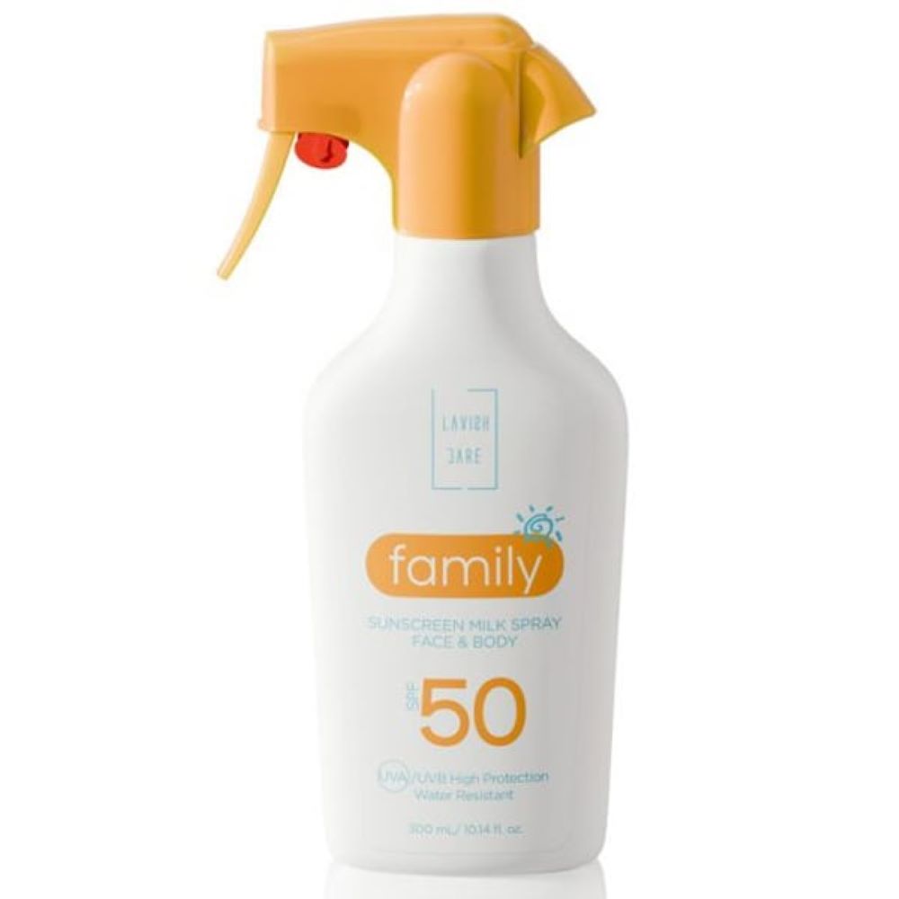 Lavish Care Family Αντηλιακό Γαλάκτωμα για Πρόσωπο & Σώμα σε Spray SPF50, 300ml