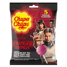 Chupa Chups Stranger Things Lolly Pink 120g(10 lollys)