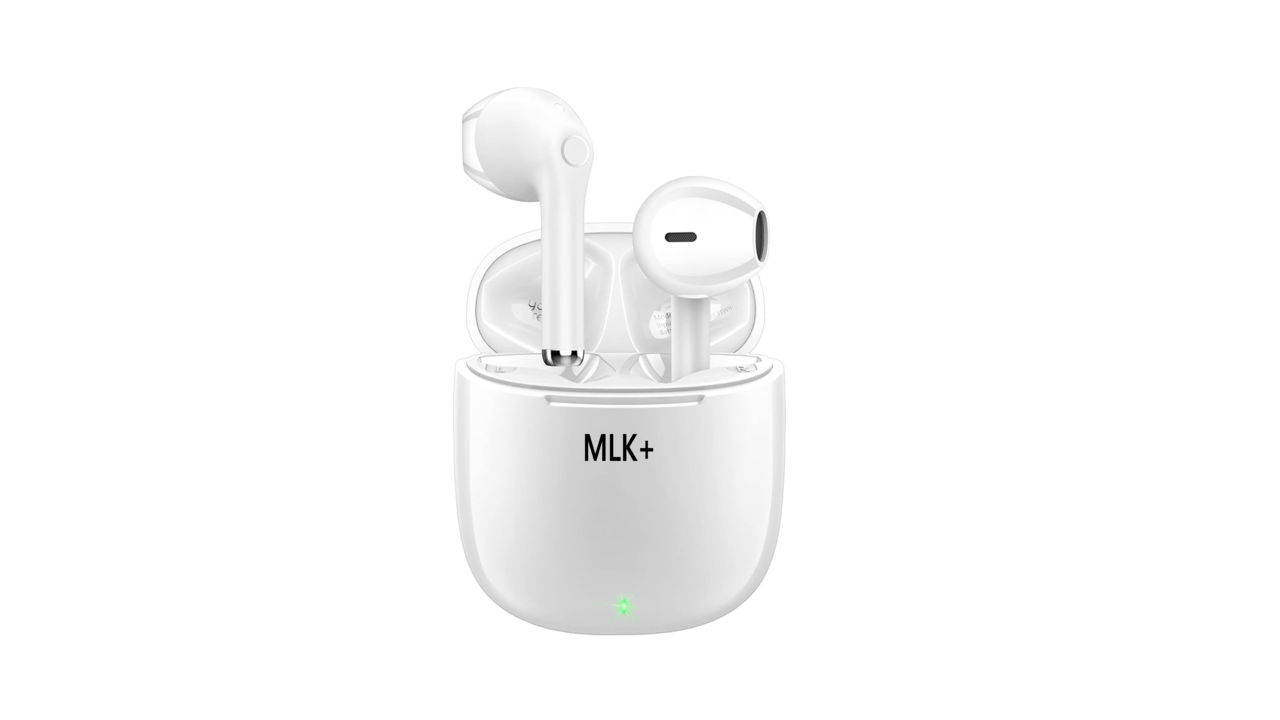 456X2#ObaStyle®MLK+ X301 In Ear Bluetooth Handsfree Headphones with Charging Case White