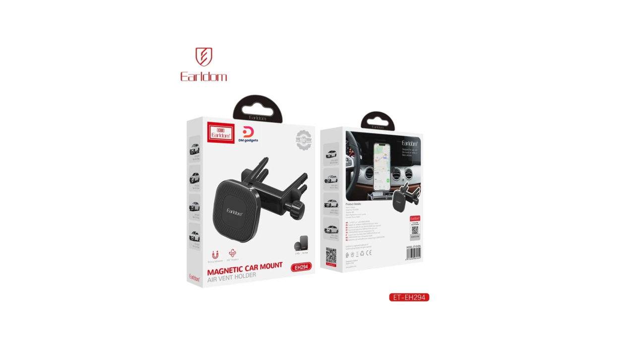 117FC#Earldom®EH294 Magnetic Car Mount Air Vent Holder – Black