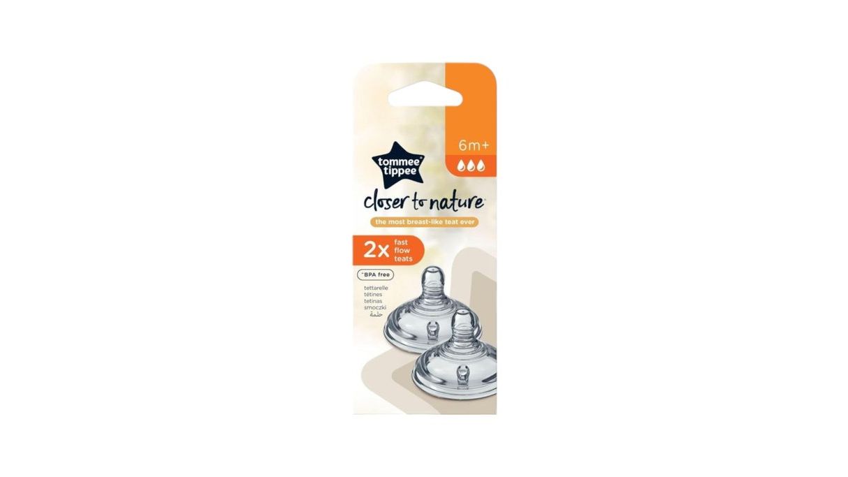 Tommee Tippee Fast Flow Easi-Vent Teats Ne 6M+