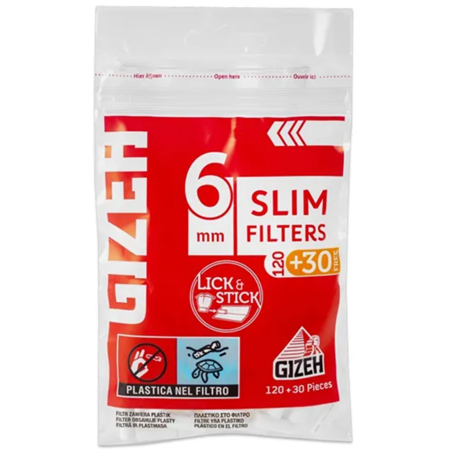 GIZEH Slim 6MM Filters 150p