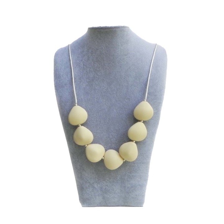 Teething Necklace - Petals in Vanilla Cream
