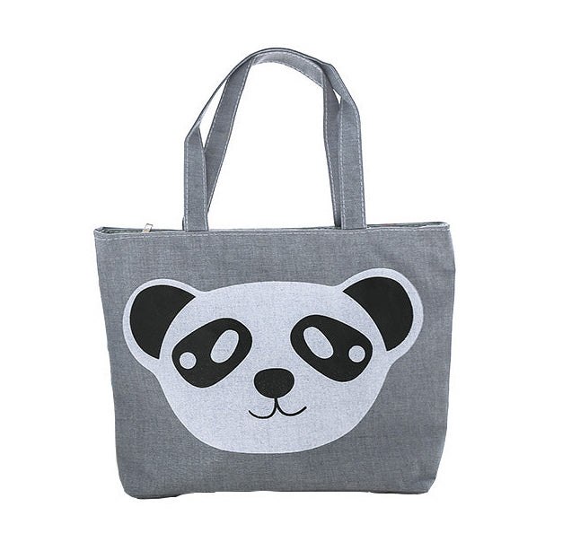 One Shoulder Canvas Bag - Grey