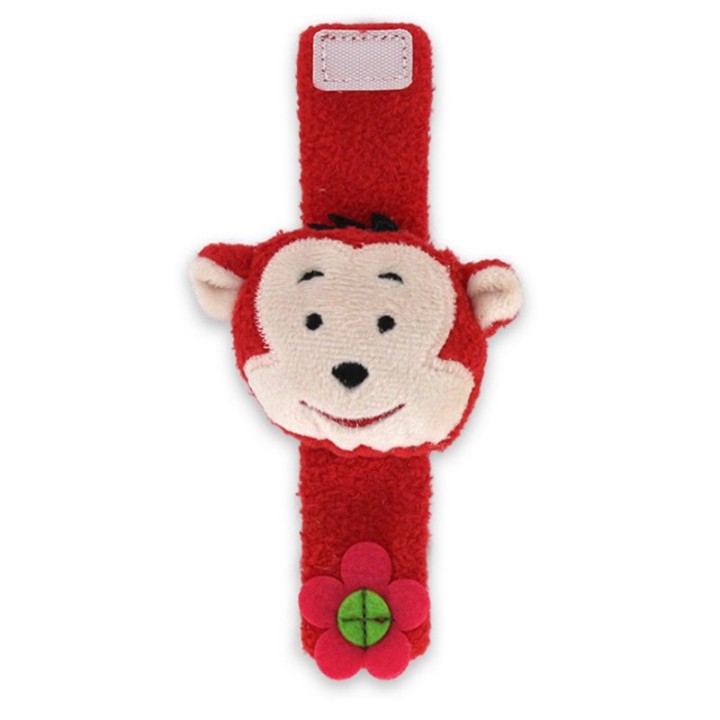 Animal Velcro Closure Rattle Toy Wrist Band - Red
