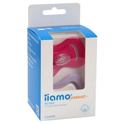 Soother iiamo peace 6+ Months 2 pcs  pink-purple