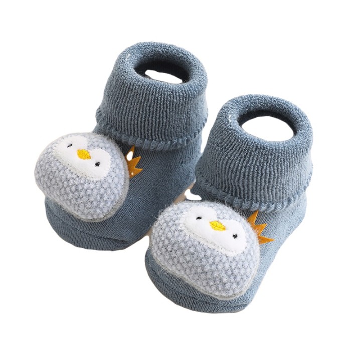 Baby Toddler Cute Cartoon Animal Thermal Socks Dark blue