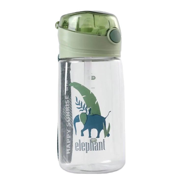 520ml Straw Water Cup Large-capacity Water Bottle Green
