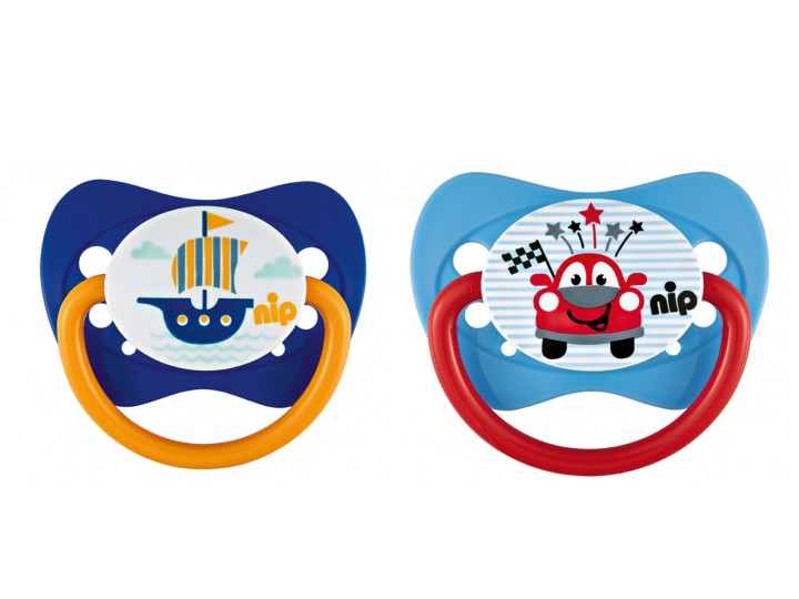 Set of 2 Nip soothers Family Boat and Auto 0-6